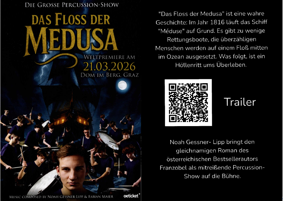 Floss der Medusa Programmheft, Flyer